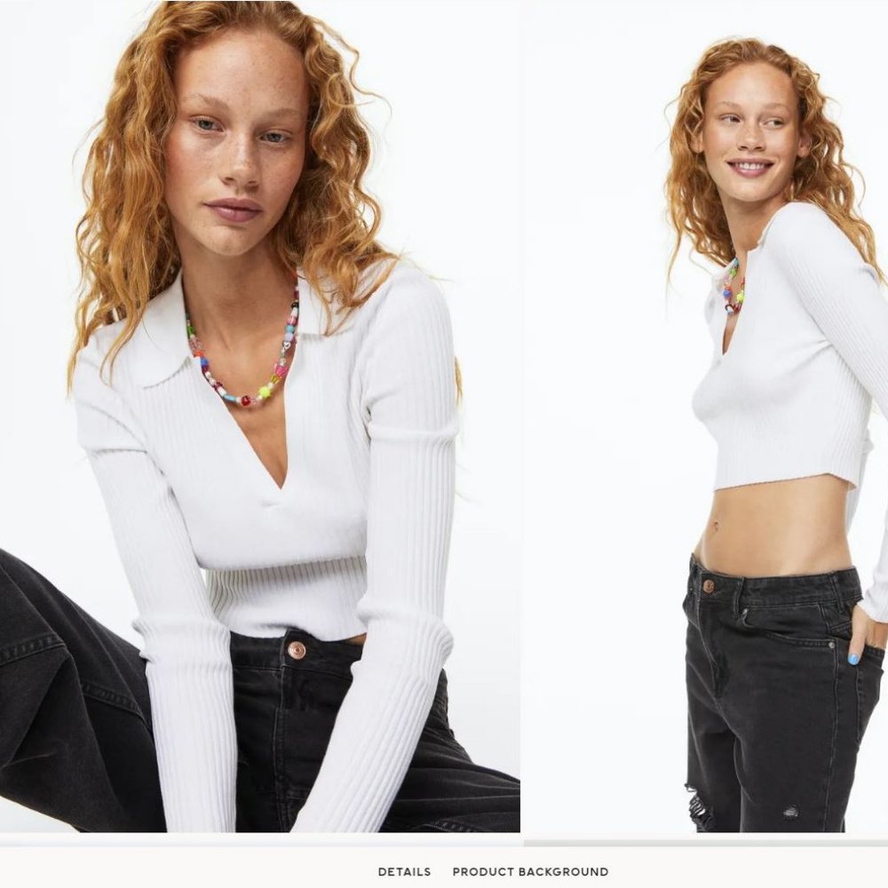 Collared Ribbed Top - image 2